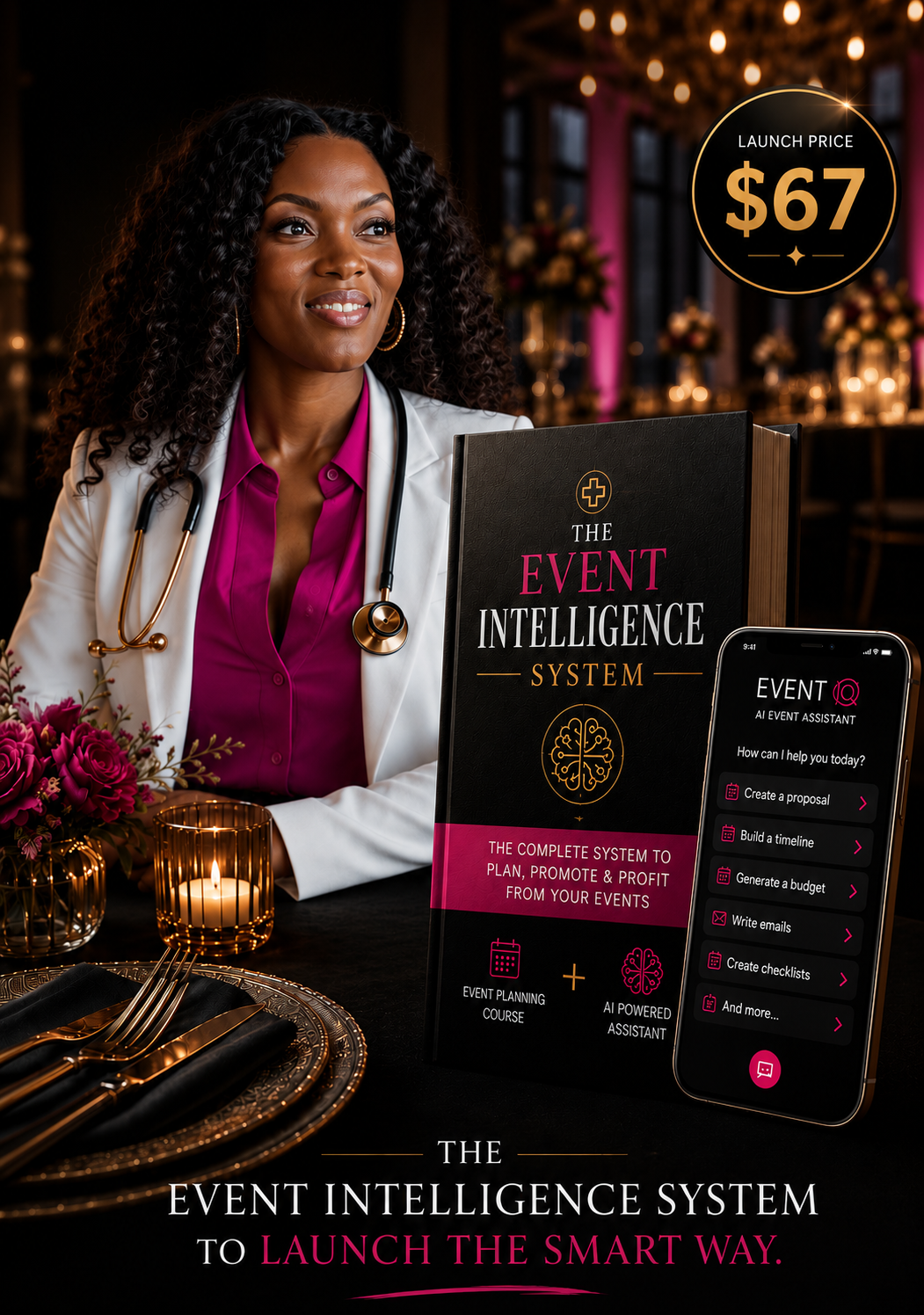 The Event Intelligence System — Dr. Ash with the complete system to plan, promote, and profit from your events for a launch price of $67